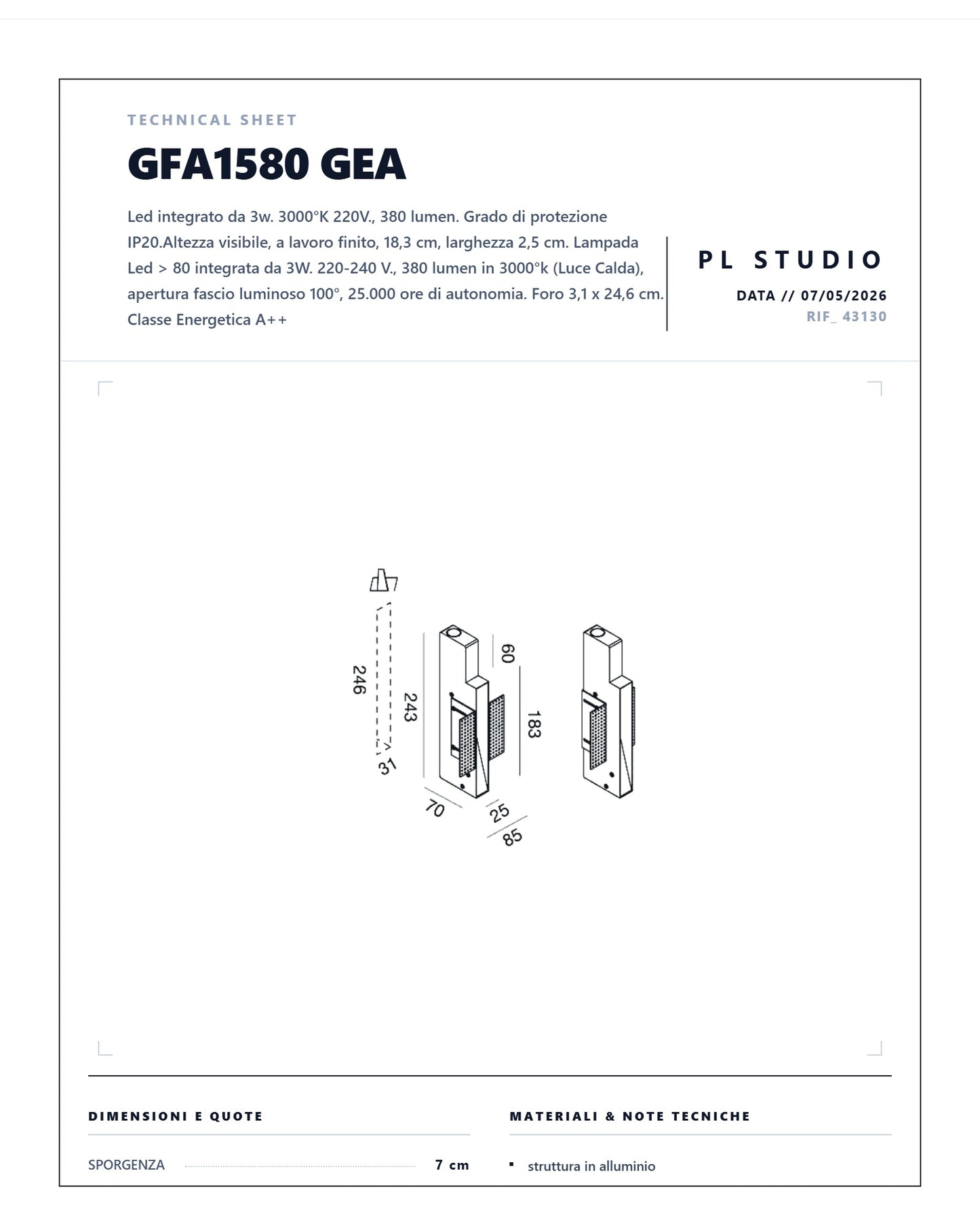 GFA1580 Gea Luce Segnapasso Led