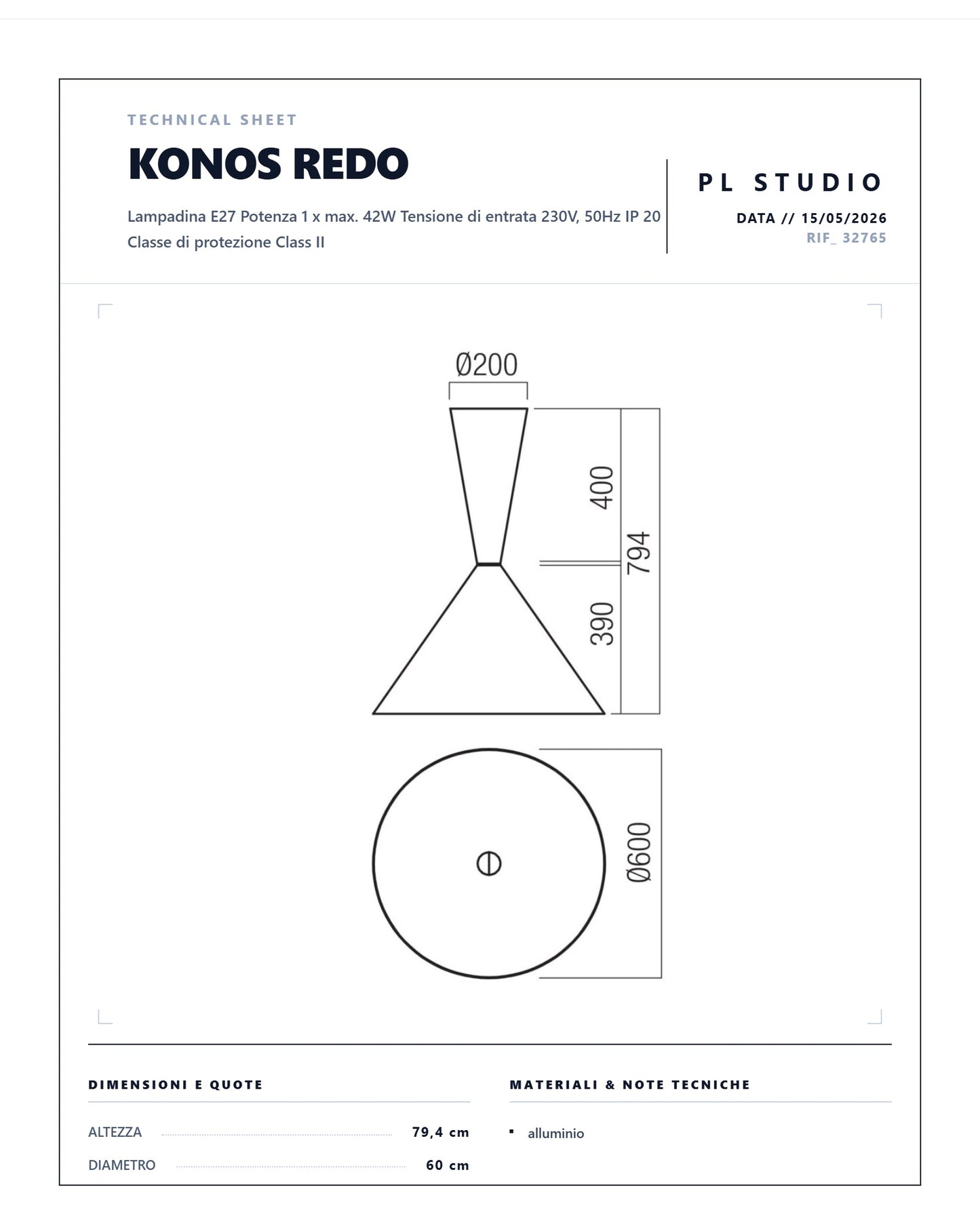 PLAFONIERA KONOS REDO E27 COLORATA