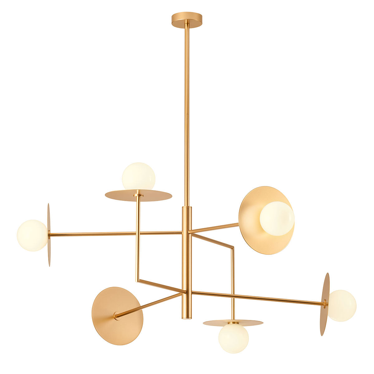 SOSPENSIONE PLATO REDO ORO/ NERA 6 LUCI G9