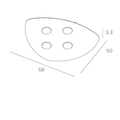 PLAFONIERA SHAPE TOPLIGHT GX53 SABBIA/BIANCA/GRIGIO