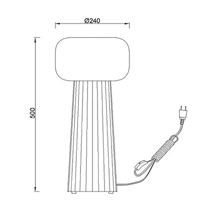 LAMPADA DA TAVOLO FARO MANTRA E27 BIANCO O NERO