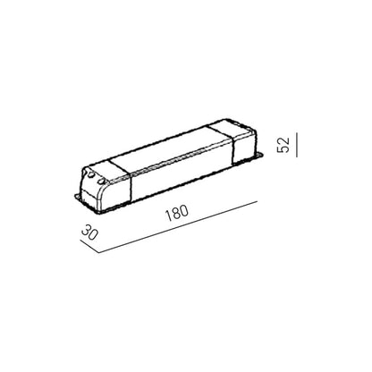 ALIMENTATORE 75 W (GAETA TR R1 )NON DIMMERABILE A REMOTO PER BINARI DA INCASSO E DA SUPERFICIE GEA