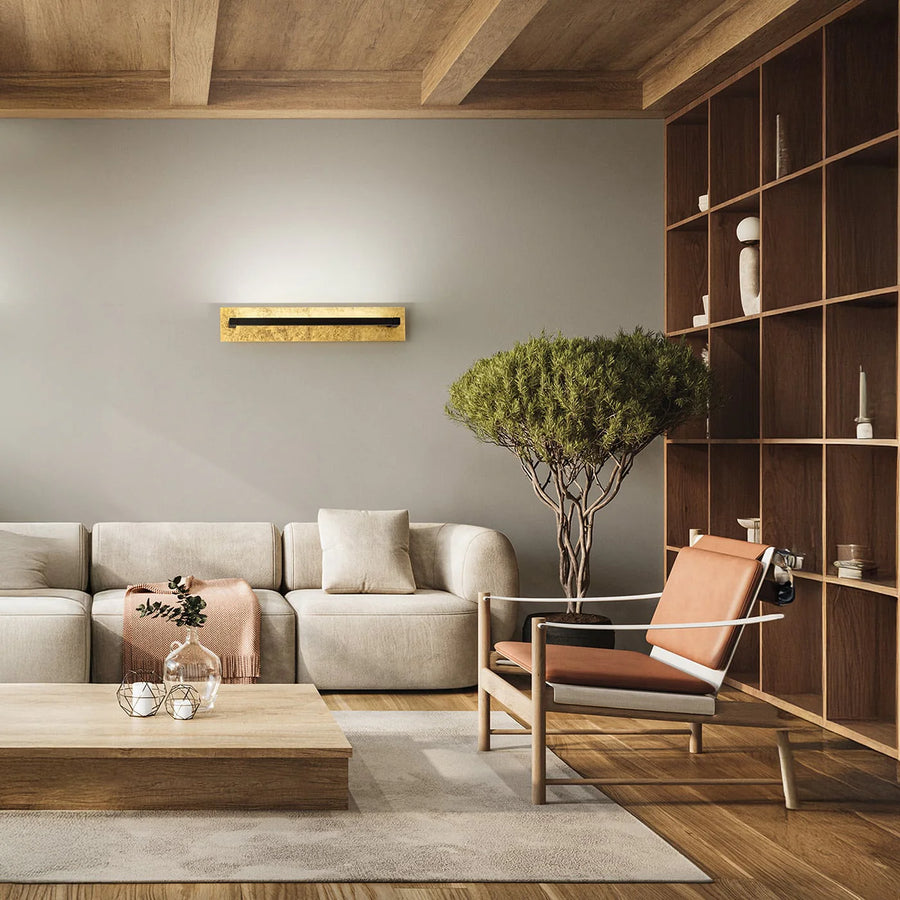 APPLIQUE ORIENTABILE LED FOGLIA ORO E NERO