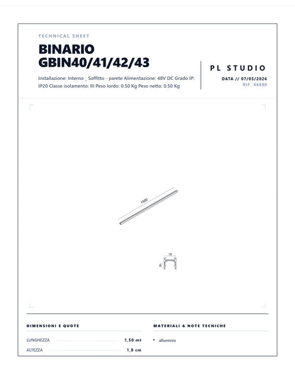 BINARIO GEA LED 48 volt GBIN40 / GBIN41/ GBIN42/ GBIN43