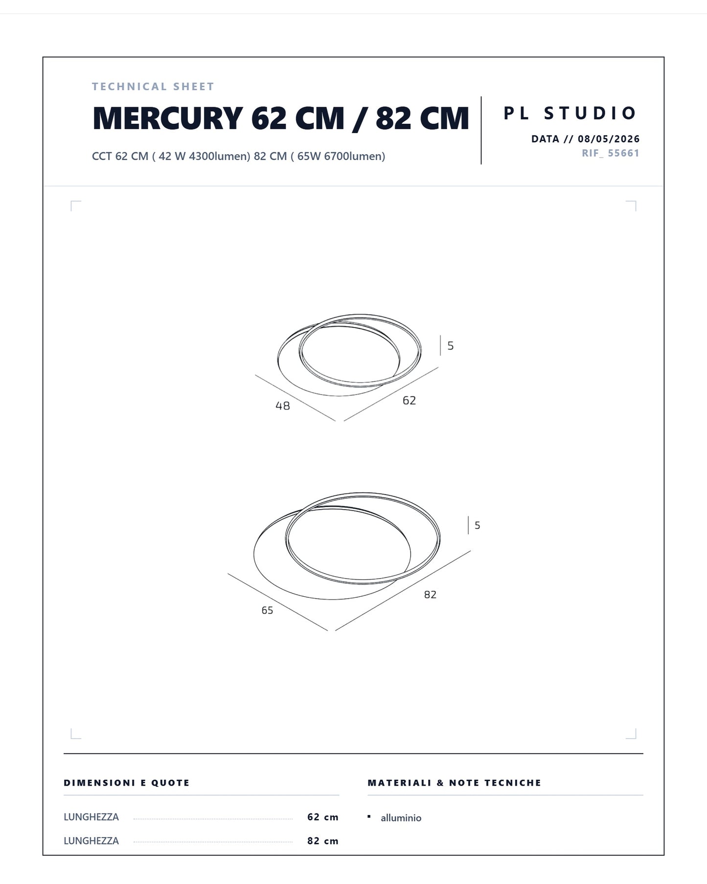 MERCURY PLAFONIERA TOPLIGHT CCT 3000K/4000K SWITCH