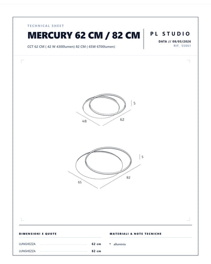 MERCURY PLAFONIERA TOPLIGHT CCT 3000K/4000K SWITCH