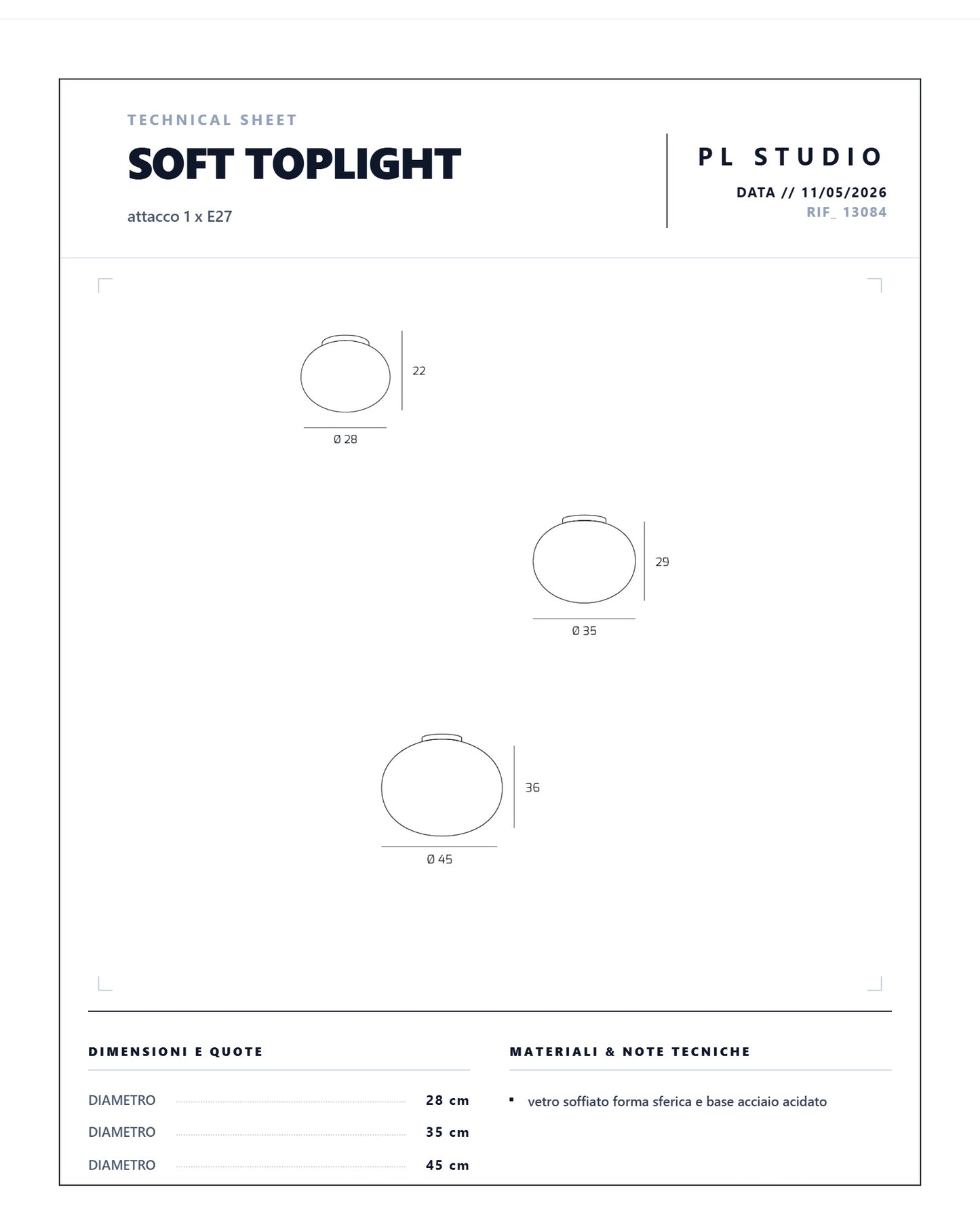 PLAFONIERA TOPLIGHT SOFT 3 DIMENSIONI