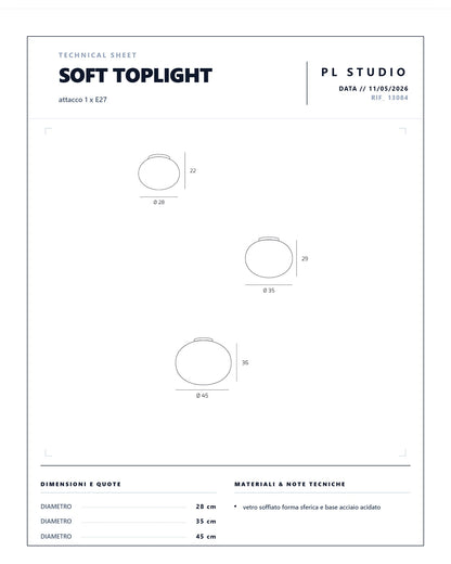 PLAFONIERA TOPLIGHT SOFT 3 DIMENSIONI