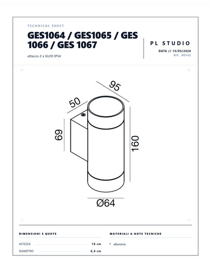 APPLIQUE BIEMISSIONE GEALUCE GU10 GES1064/GES1065/GES1066/GES1067
