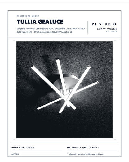 PLAFONIERA TULLIA GEALUCE 4 BACCHETTE LED