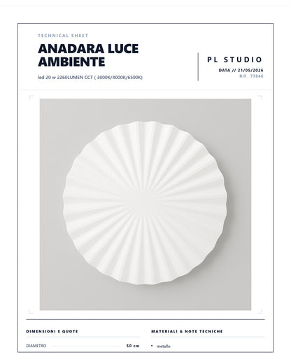 APPLIQUE ANADARA LUCEAMBIENTE LED DIAMETRO 50CM
