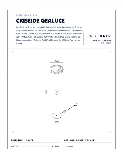 PIANTANA CRISEIDE GEALUCE LED 40W  2000LUMEN