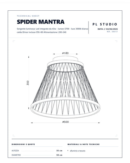 PLAFONIERA LED MANTRA SPIDER 43W  5700LUMEN