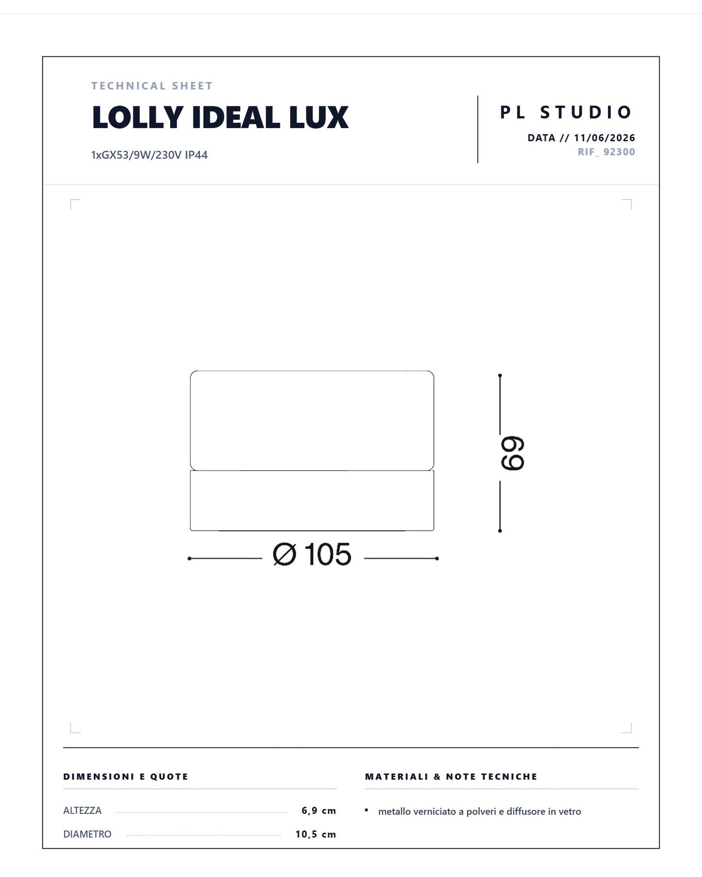 APPLIQUE IN VETRO IDEAL LUX LOLLY