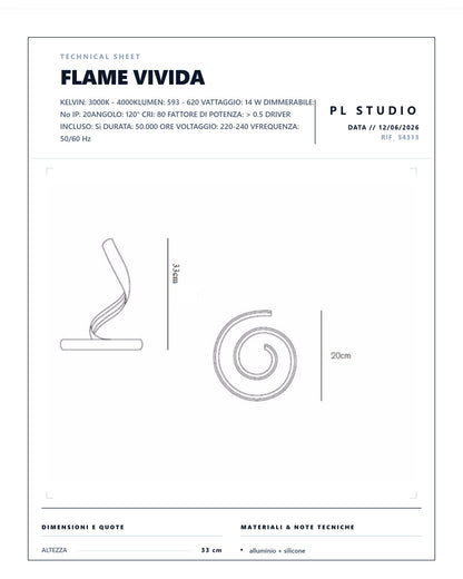 LUME LED FLAME VIVIDA CCT 14W