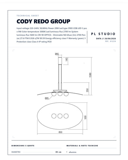 SOSPENSIONE REDO GROUP CODY LED