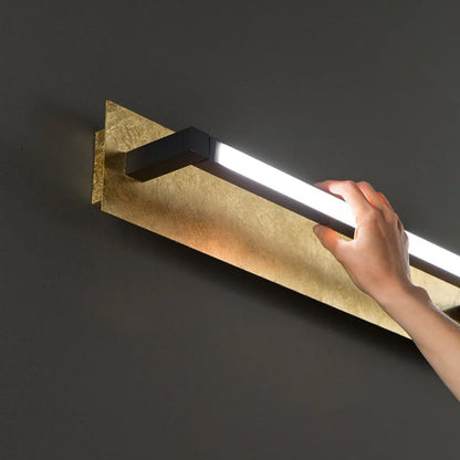 APPLIQUE ORIENTABILE LED FOGLIA ORO E NERO