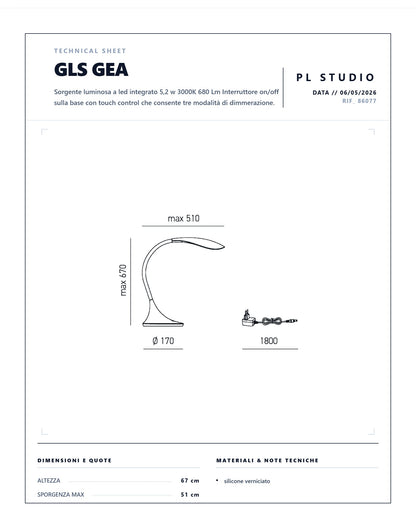 Lampada da Scrivania GEA LUCE Led