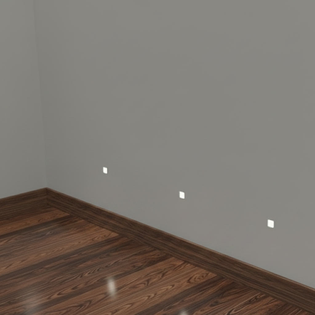 SEGNAPASSO IN GESSO QUADRATO CF CANOVA LED INTEGRATO
