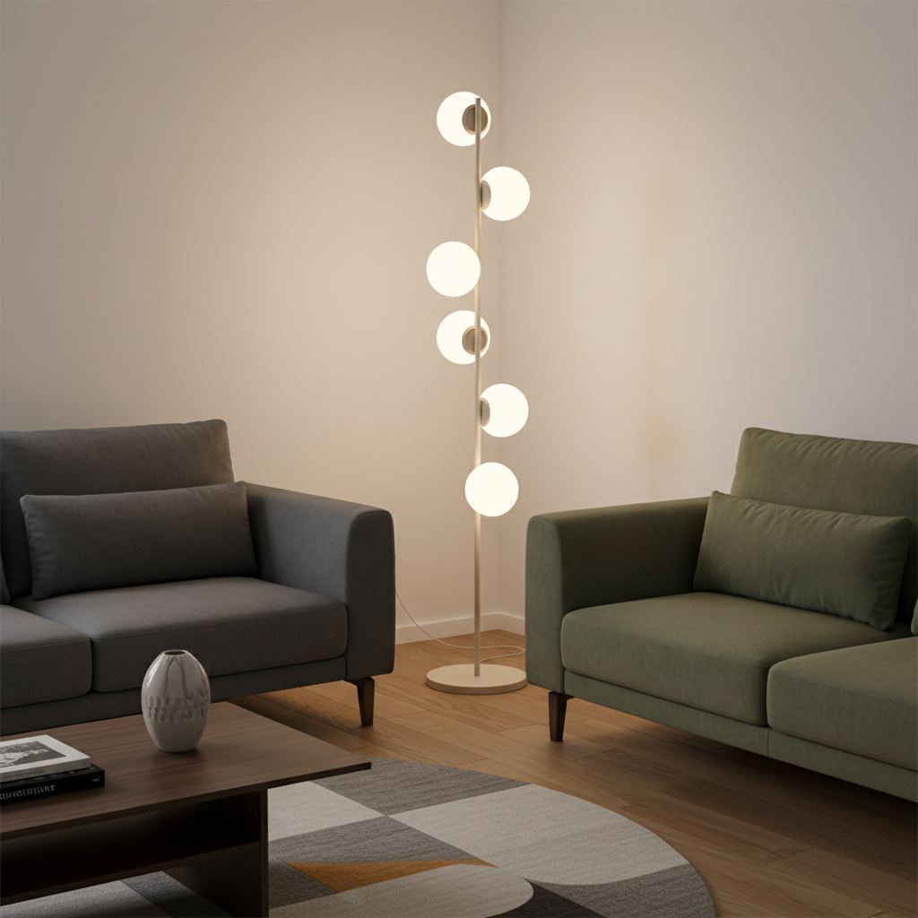 PIANTANA HOLLY TOPLIGHT 6 LUCI NERA/ SABBIA