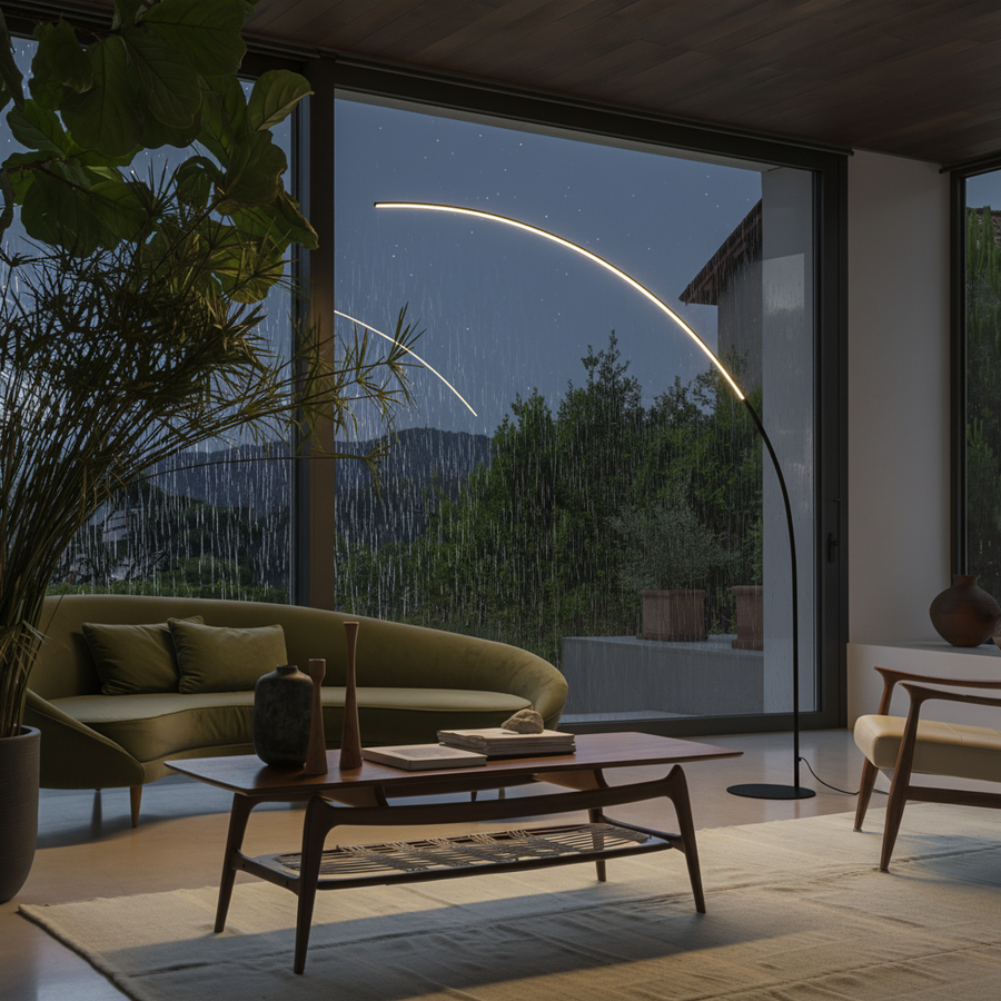 PIANTANA COMET IDEAL LUX AD ARCO LED DIMMERABILE