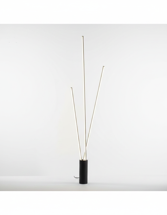 Lampada da Terra MANTRA – VERTICAL 7348 Metallo Nero 3 Bacchette LED 3000K