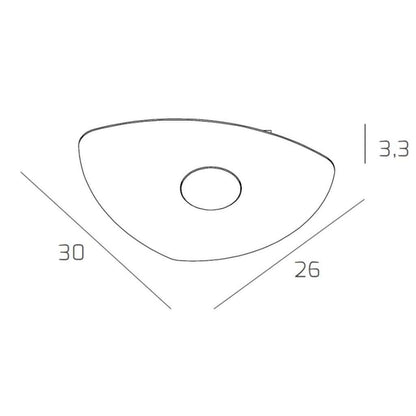 PLAFONIERA SHAPE TOPLIGHT GX53 SABBIA/BIANCA/GRIGIO